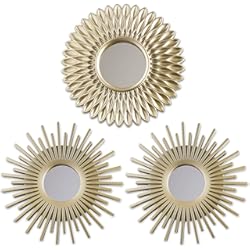 Paneles Decorativos Para Salon BONNYCO Espejos Pared Decorativos Pack 3 Espejos Decorativos Ideales para Decoracion Casa Habitación y Salón | Espejos Redondos Pared Regalos Originales para Mujer | Decoracion Pared