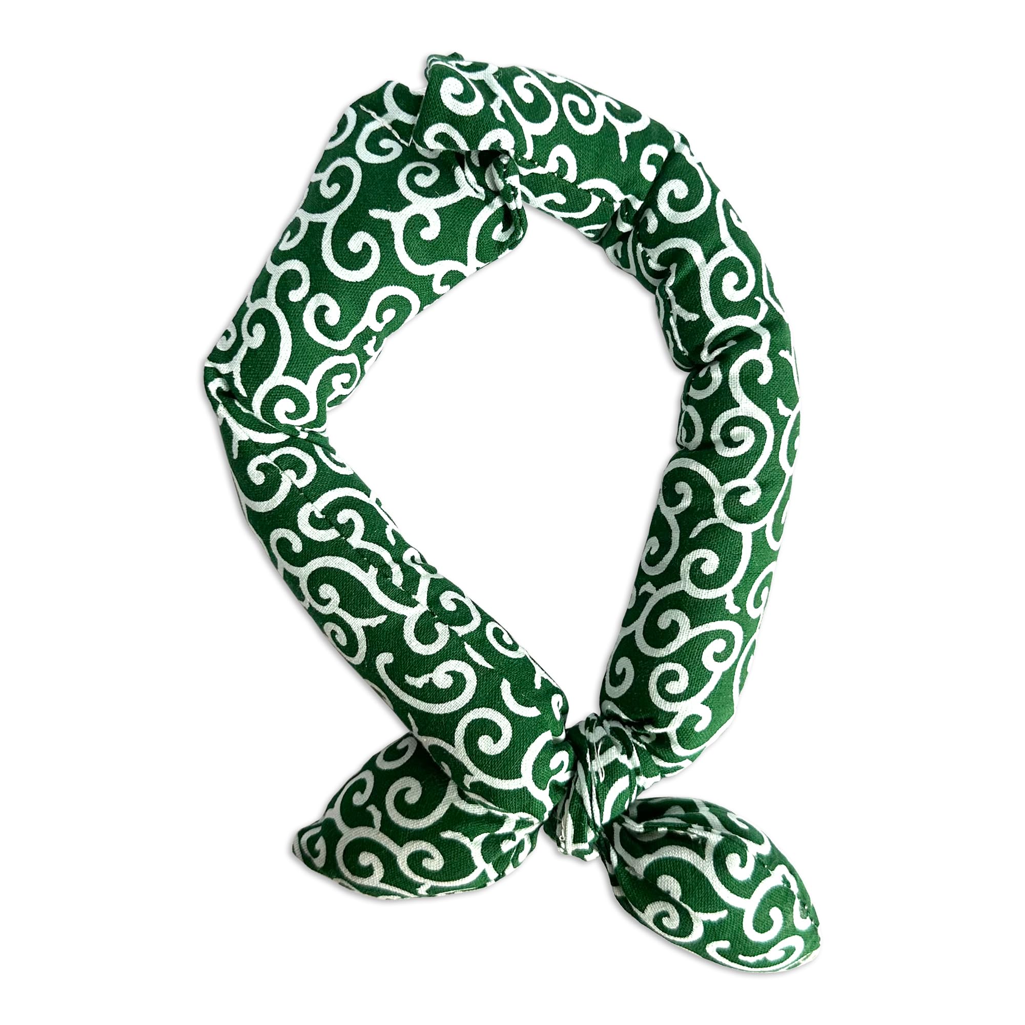 Arabesque Pattern Dog Collar Japanese Pattern Accessory Dog Japanese Pattern Dog Collar Dog Collar Dog Dog Collar Stylish Cute Karakusa Pattern (Green, L)