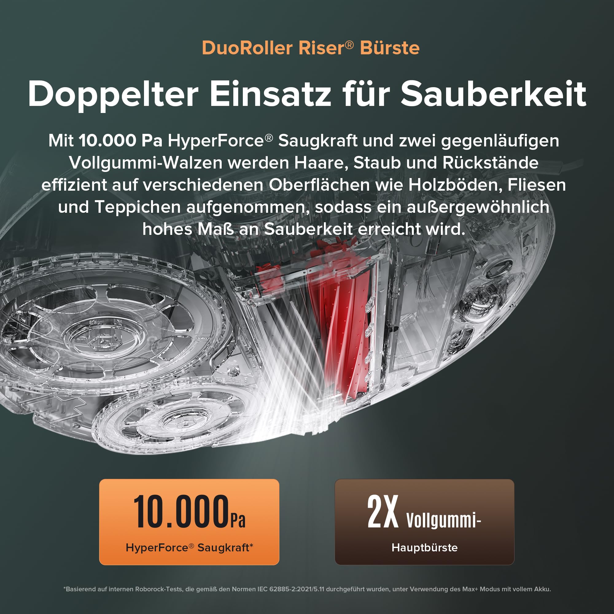 roborock Qrevo Master Saugroboter mit Wischfunktion&Hebarem Wischmopp, Saugkraft von 10.000 Pa, intelligenten Sprachassistenten, App-Steuerung (Weiß) (Generalüberholt)