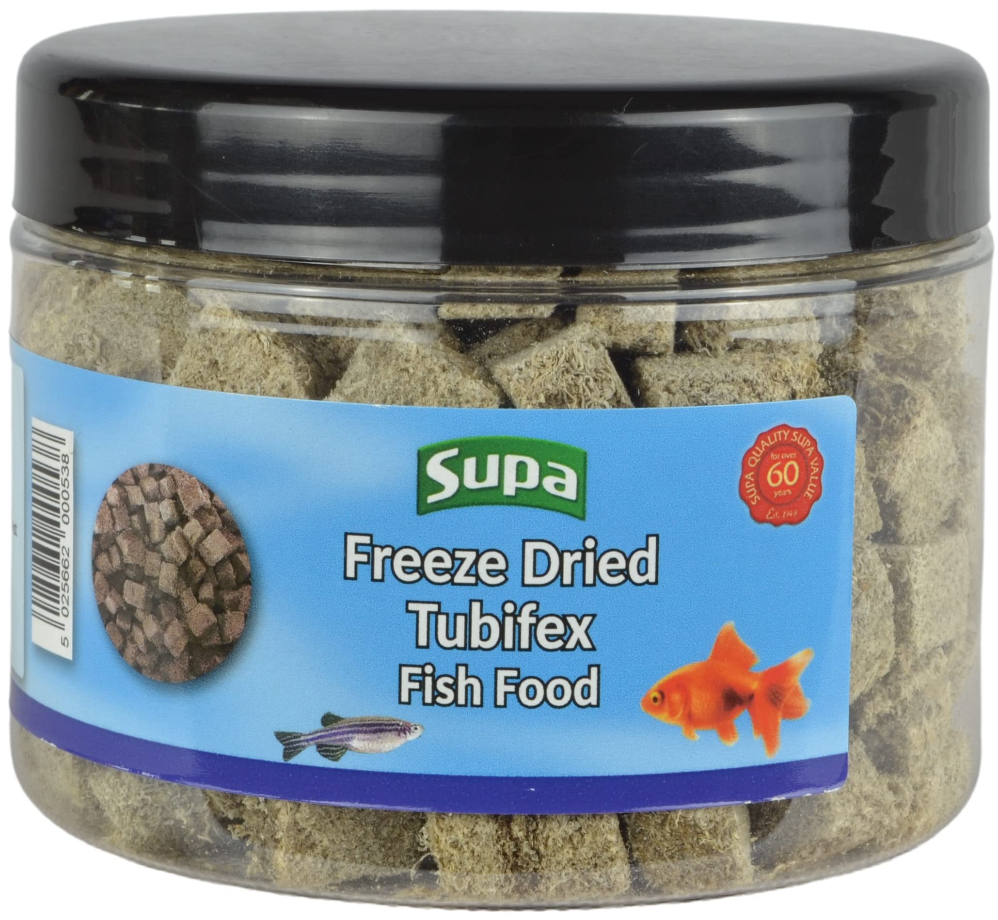 SUPA Natural Tubifex Cubes, 70 Grams, Highly Nutritious Protein Rich Food for Aquarium and Pond Fish
