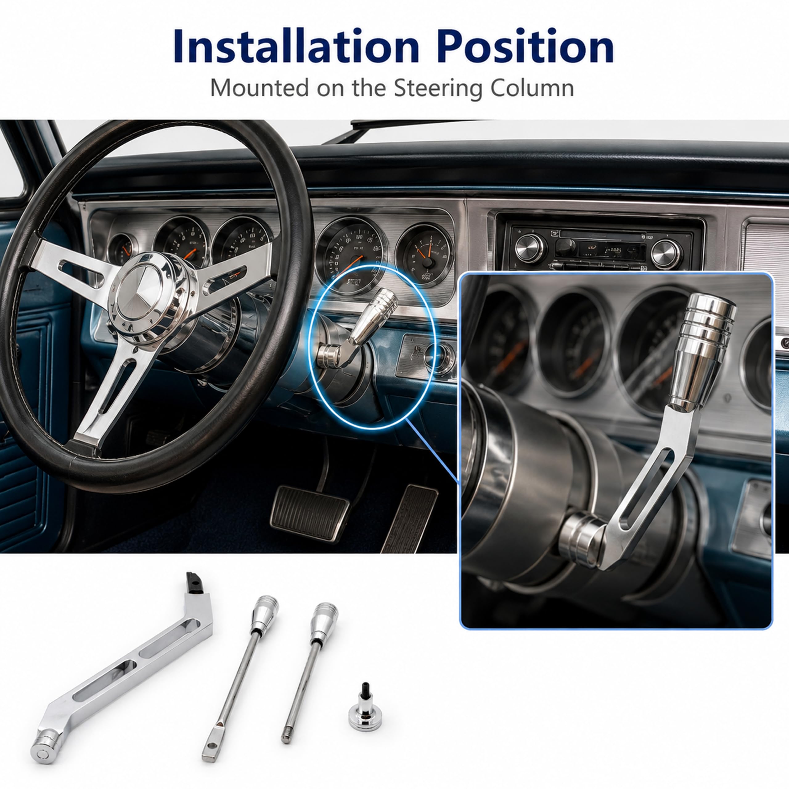 Amazon.co.jp: GSKMOTOR ポリッシュビレットアルミニウムコラム