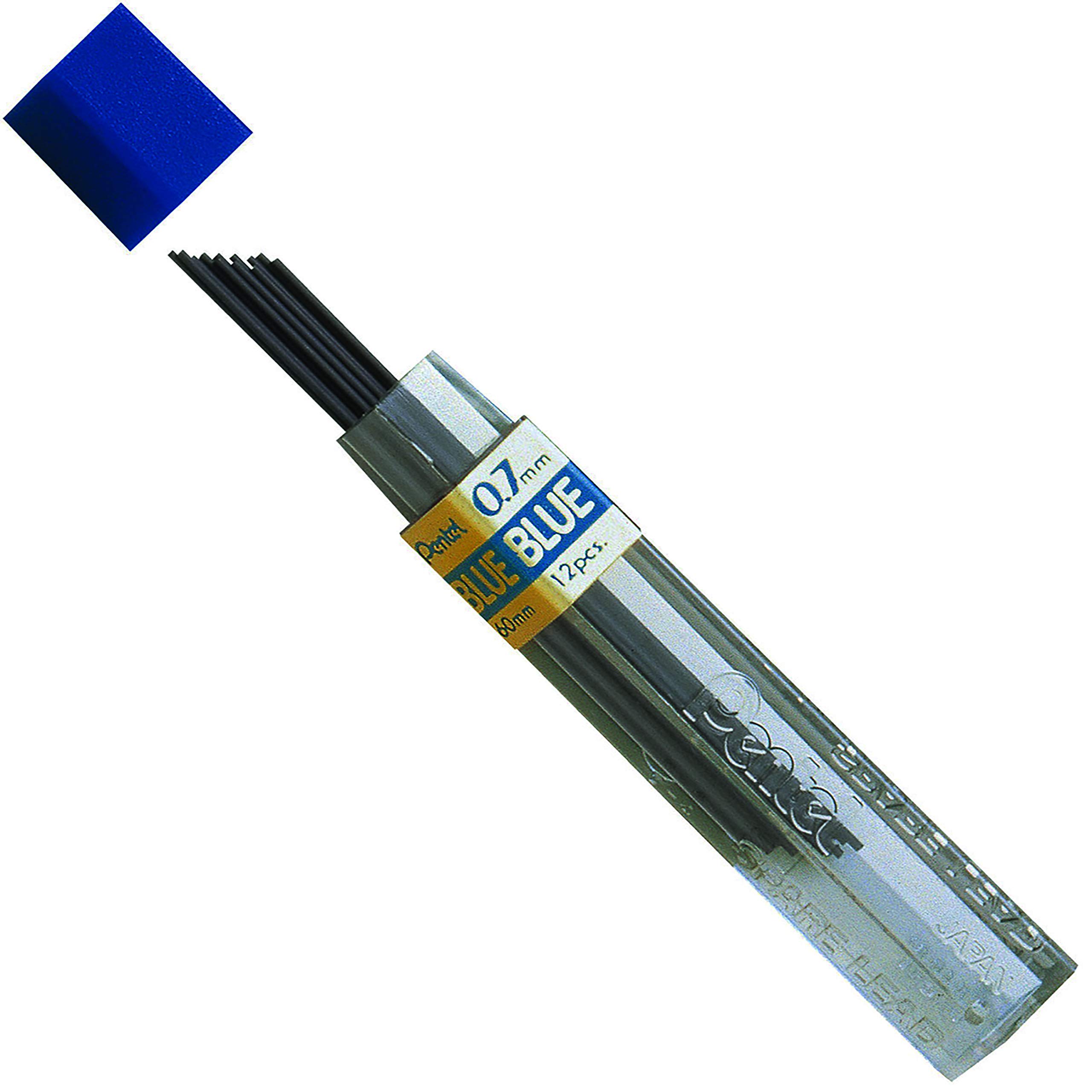 Mines Porte-Mine Pentel PPB-7 - Lot De 12 Étuis | 0.7mm Bleu HB | Pour Porte-Mines Standard