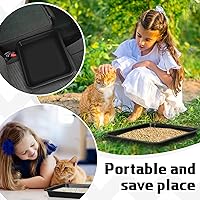 Vista 6 de Tessco for you Caja de arena abierta para gatitos, 3 piezas, bandeja de plástico impermeable para gatos, conejillos de indias, mascotas, fácil
