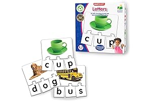 Match It! - Letters: 20 Piece Self-Correcting Spelling Puzzles for Alphabet and Phonics Learning