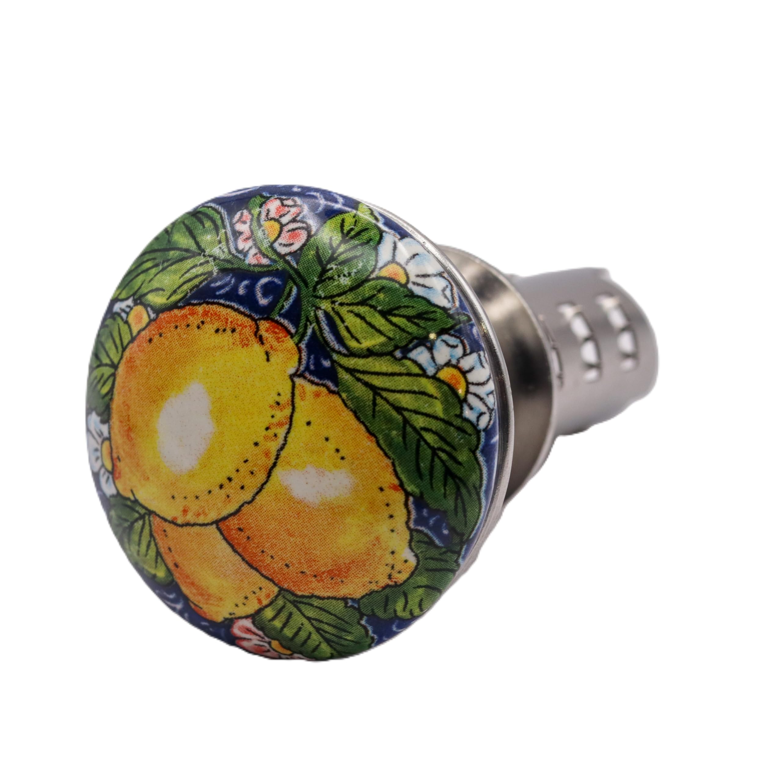 Spremiagrumi Manuale Professionale in Acciaio Inox -Spremi Agrumi a Leva per Melograno, Arance, Liomoni -Design Vintage Robusto e Facile da Pulire -Artigianale in Ceramica