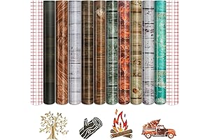 Tintnut Wood Pattern Permanent Vinyl - 120 Square Feet of Adhesive Vinyl...
