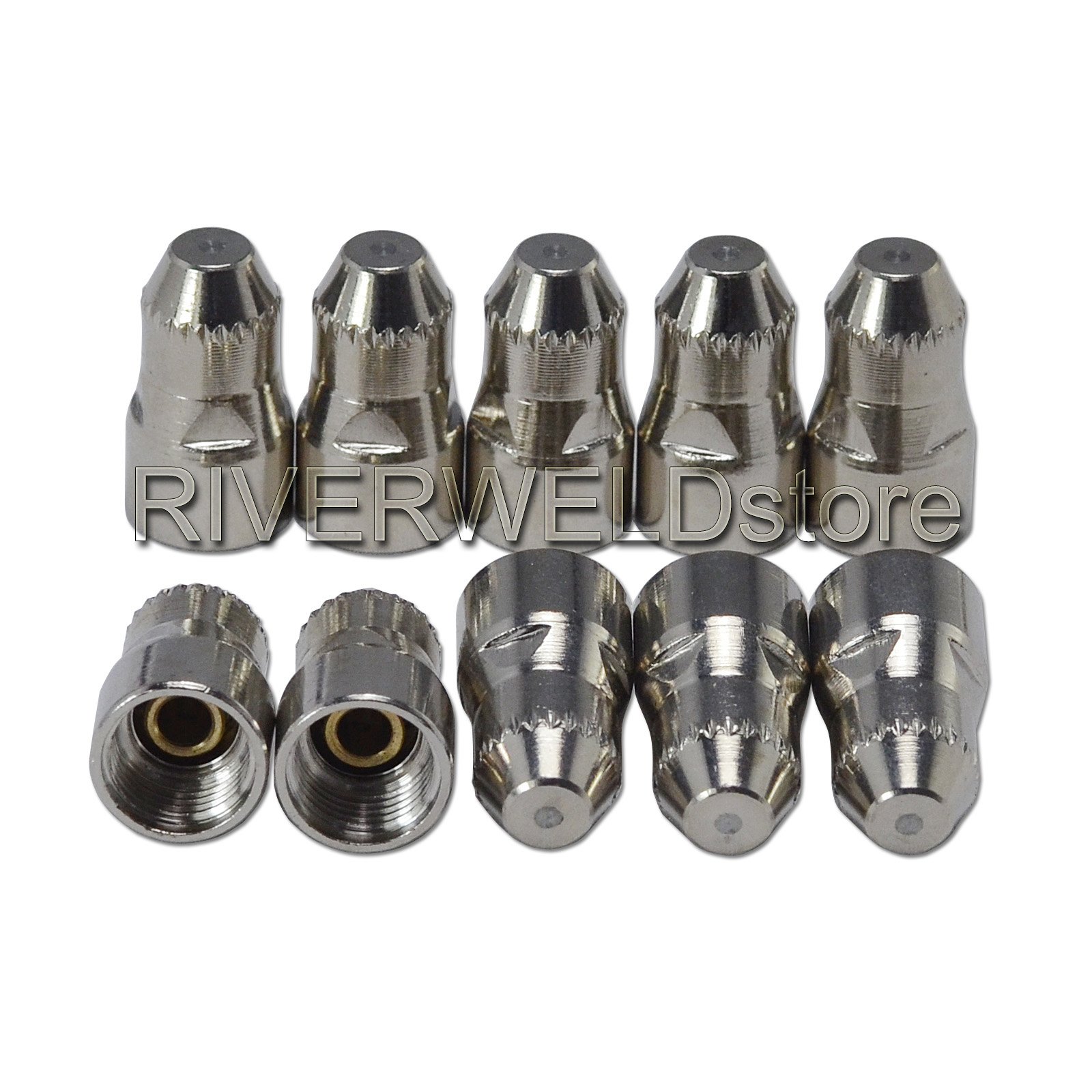 Riverweld P-80 Plasma Electrodes With Hafnium Wire Tet02033 Cutting Torch Consumables Pack Of 10