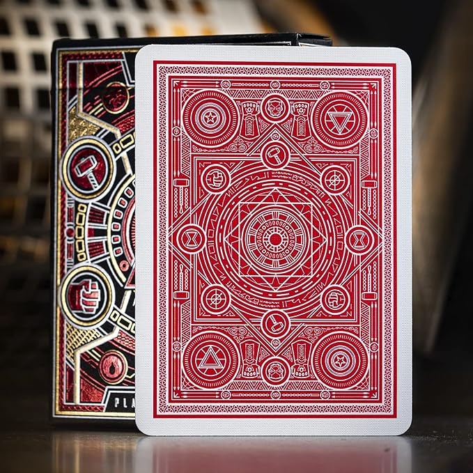 Theory11 Avengers Red Edition - Naipes de Póker Premium Marvel miniatura 5