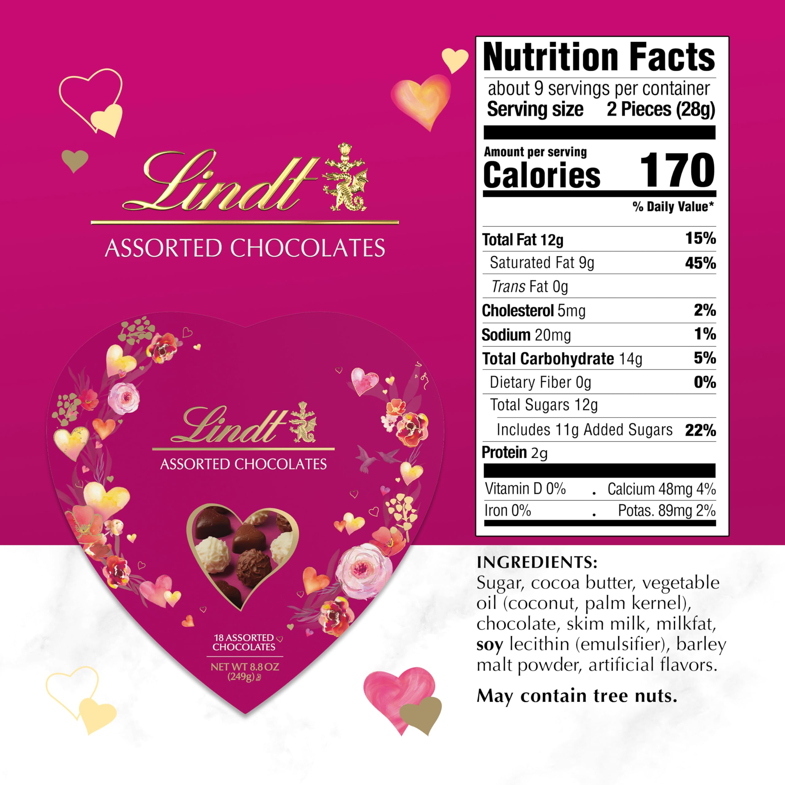 Amazon.com: Lindt Valentine's Classic Heart Assorted Gourmet