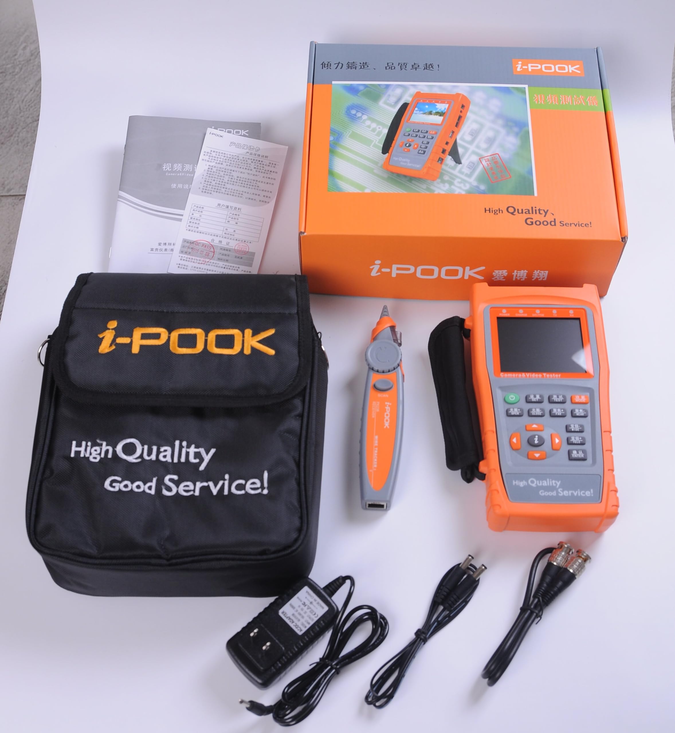i-POOK precios de fábrica PK69 Series Multi-función 4K H. 264 IP AHD TVI CVI SDI 6 en 1 CCTV probador Verificador 4K Cámara CCTV TESTER(PK69H)