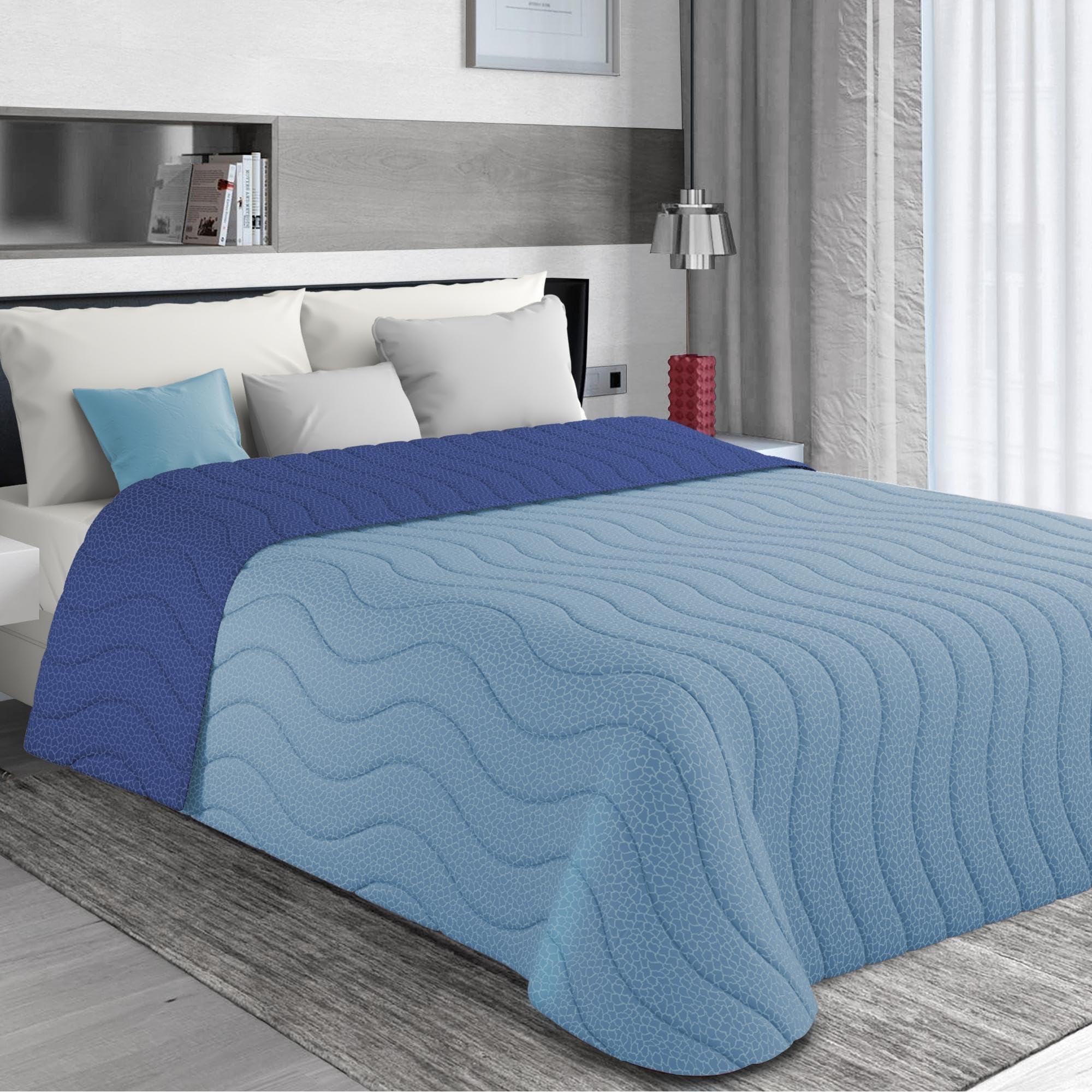 MAXIME MAISON - Copriletto Matrimoniale Mezza Stagione (100 gr/mq) Trapuntino Matrimoniale, Trapunta Matrimoniale Leggera e Double Face, Letto Mezza Stagione in Morbida Microfibra, Made in Italy