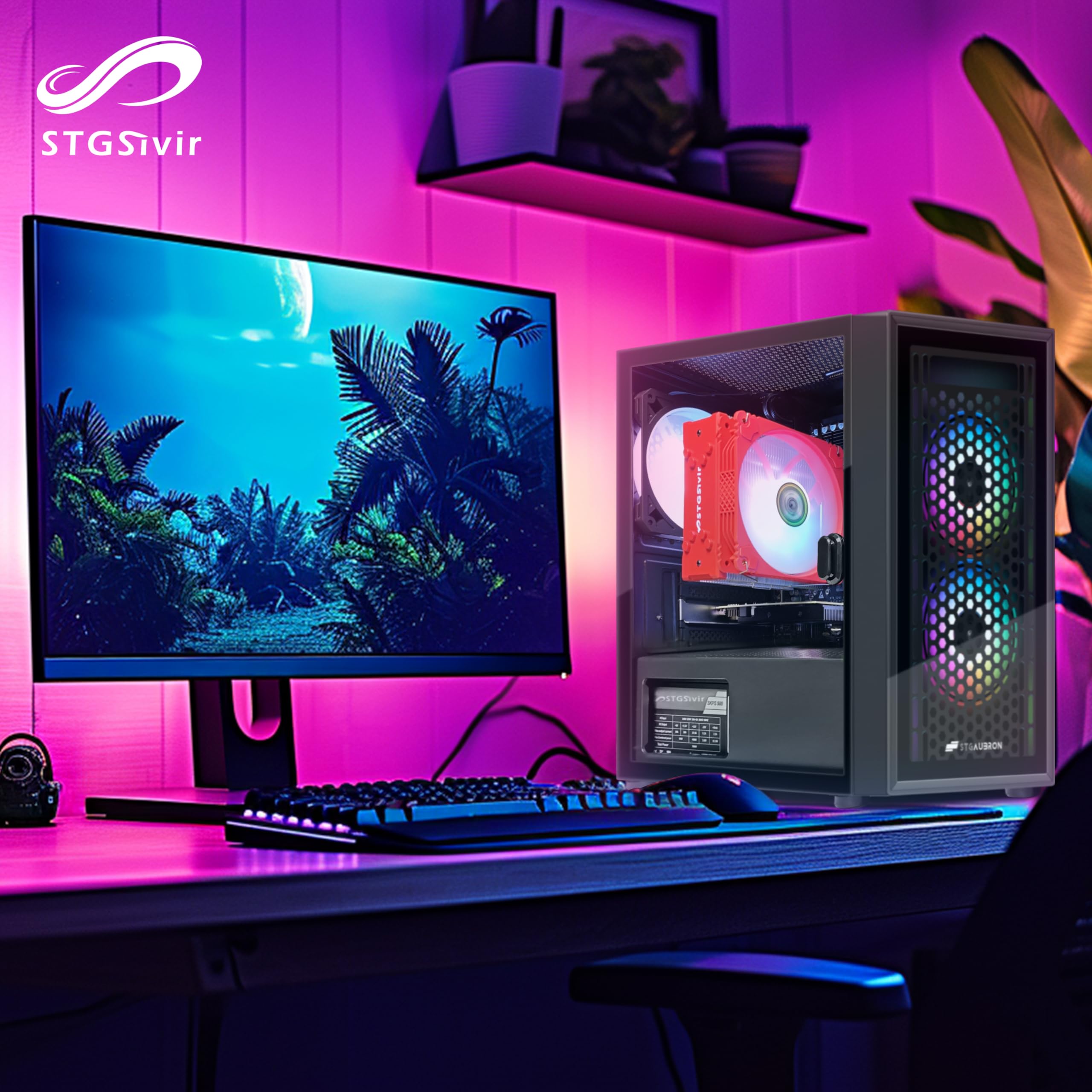 STGsivir PC Gamer Fixe, Ordinateur Gaming, GeForce GTX 750 Ti 4Go