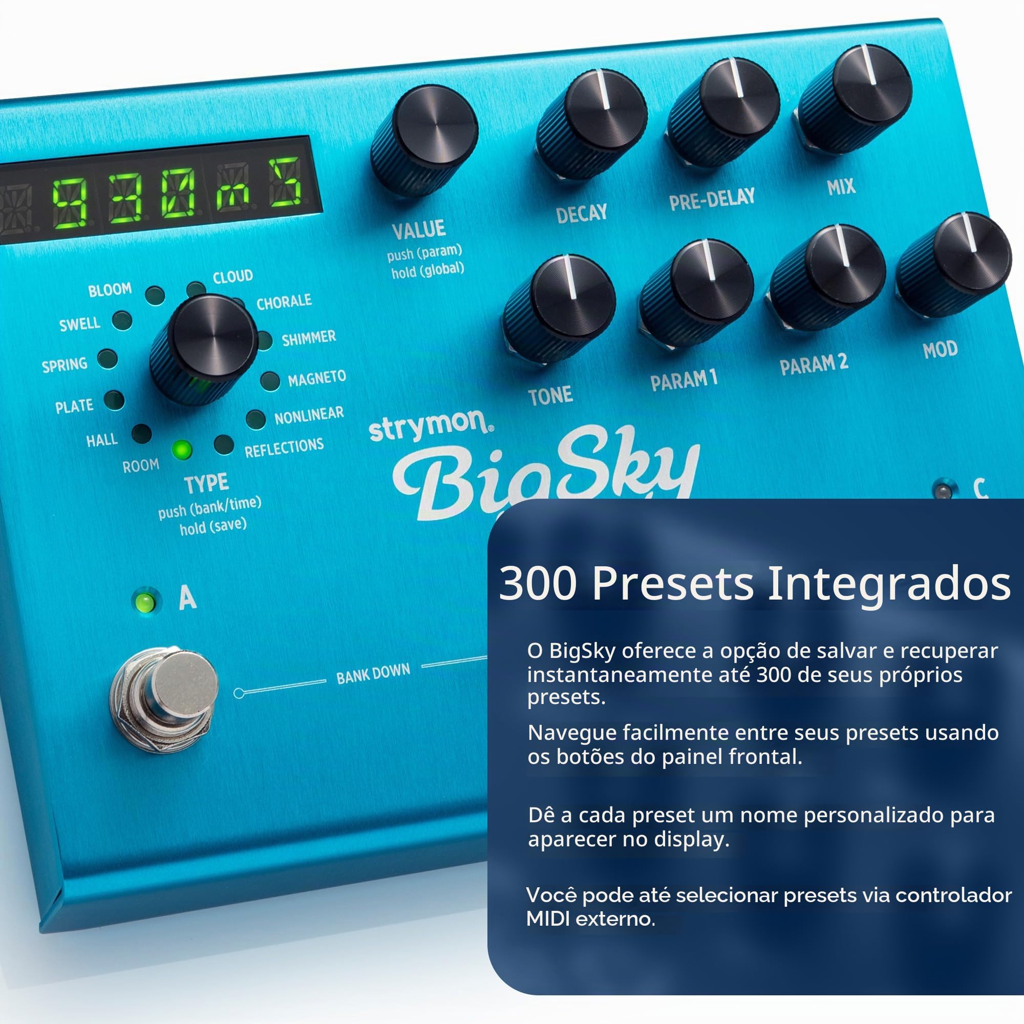 ギター strymon Bigsky Pedal de Guitarra Strymon Bigsky Multidimensional Reverberator