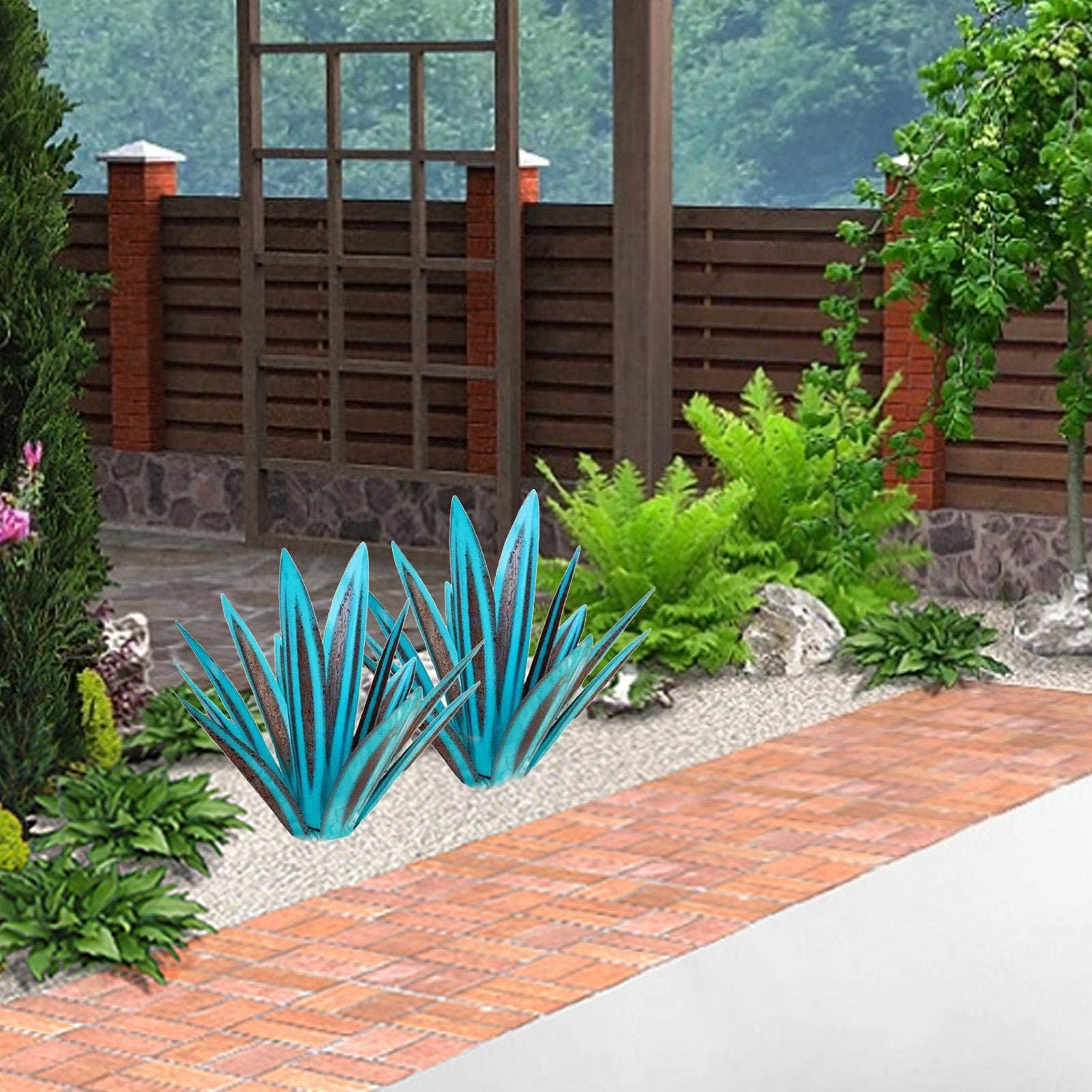 Tequila Scultura Rustica Fai da Te Metallo Agave Pianta Giardino Arte da Giardino, Scultura Arte Giardino Prato Decorazione per Pavimento