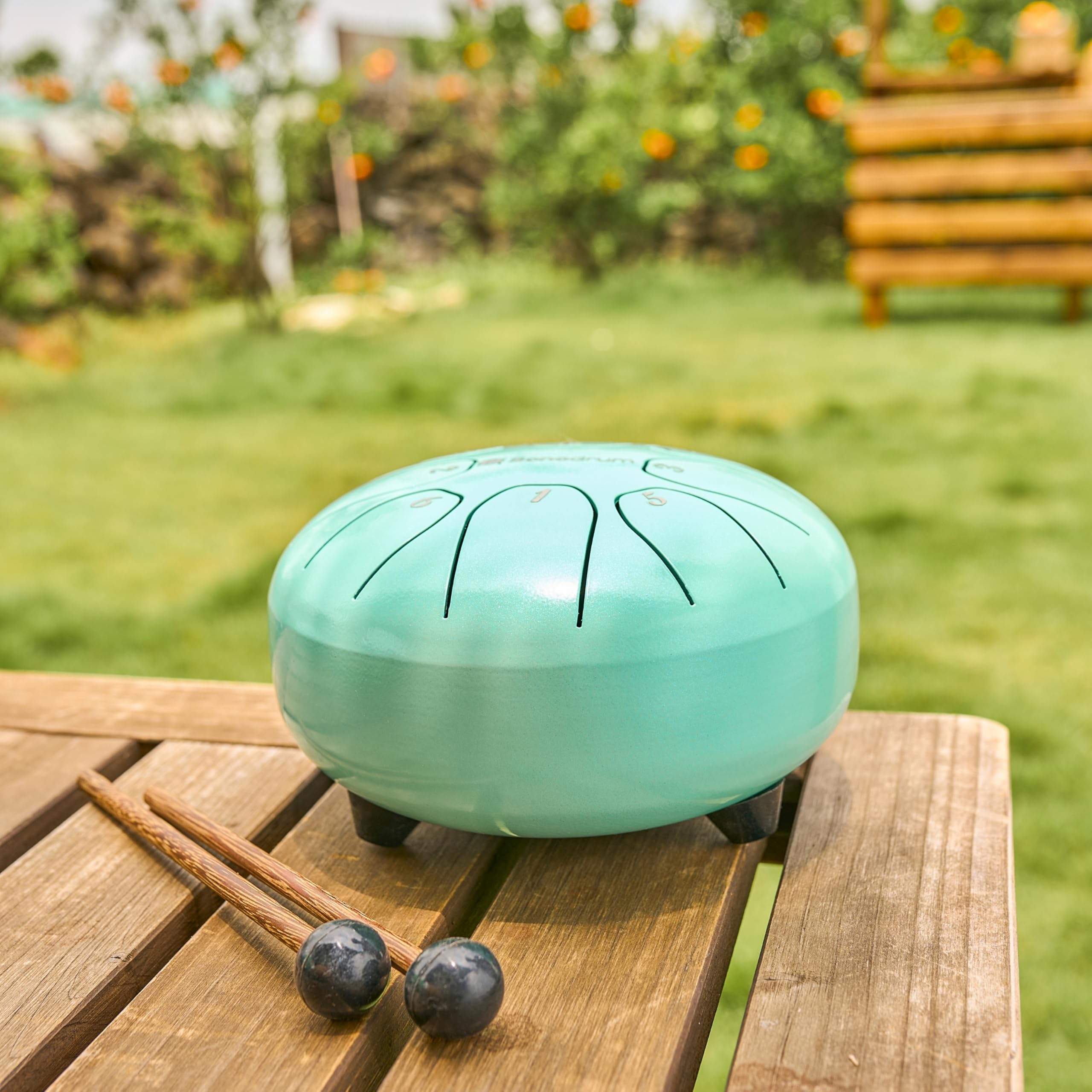 Sonodrum Zungentrommel Standard C - Dur in Grün - 30 cm groß mit 11