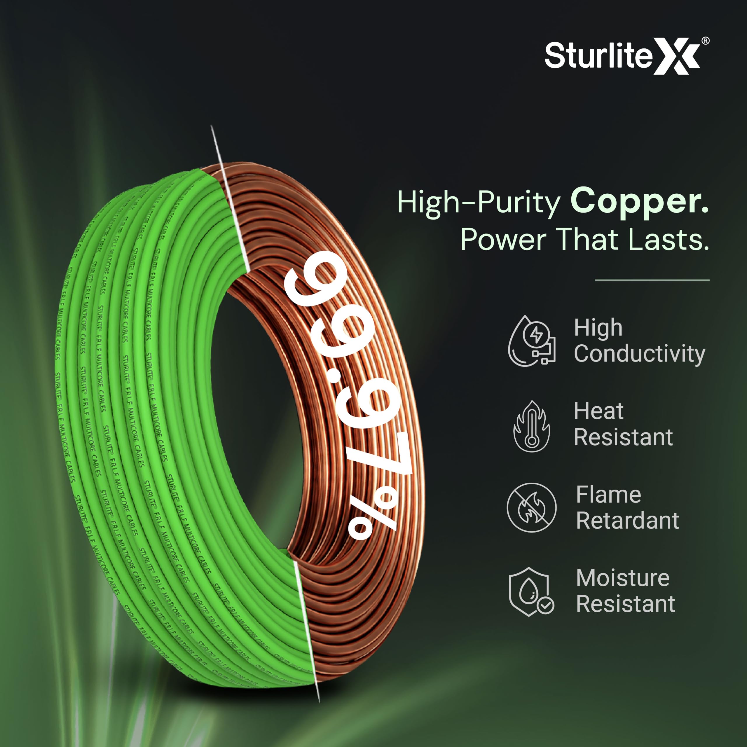 Sturlite 45m Copper Wire - ISI Marked & Pure -3 Sturlite 45m Copper Wire - ISI Marked & Pure -3