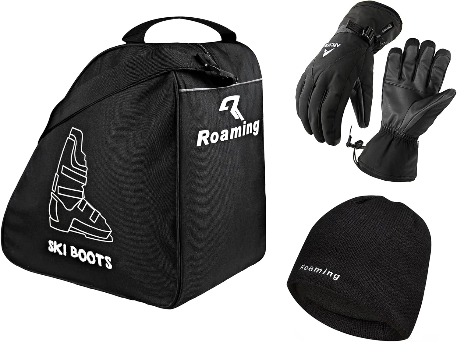 Roaming Ski Accessories Set Ski Gloves Ski Boot Bag and 100