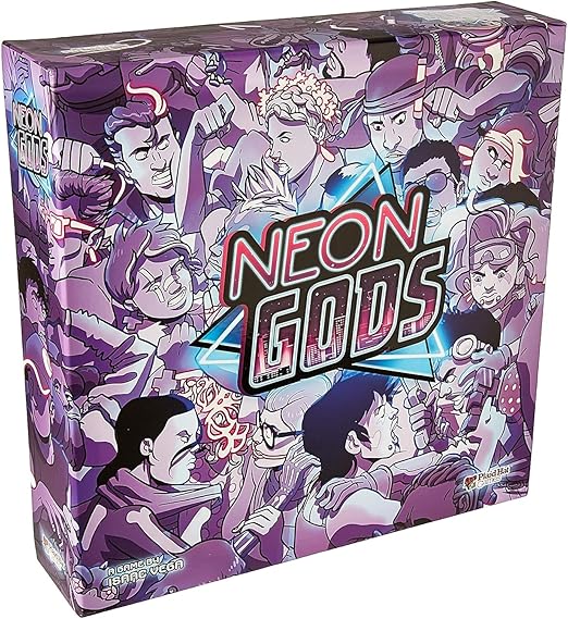 Neon Gods Board Game - Join a Dystopian Street Gang! Cyberpunk Sci-Fi Adventure Game, Strategy Game for Kids & Adults, Ages 14+, 2-4 Players, 30-120 Min Playtime, Made by Plaid Hat Games
