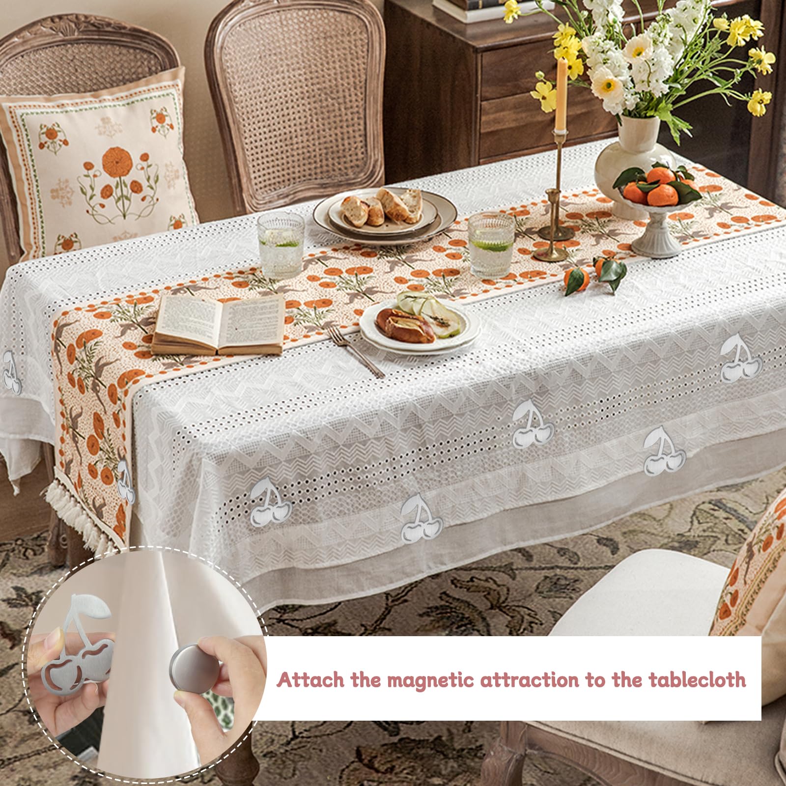 Poids Magnétiques Pour Nappe OHWODA - 8 Pièces En Acier Inoxydable Forme Abeille