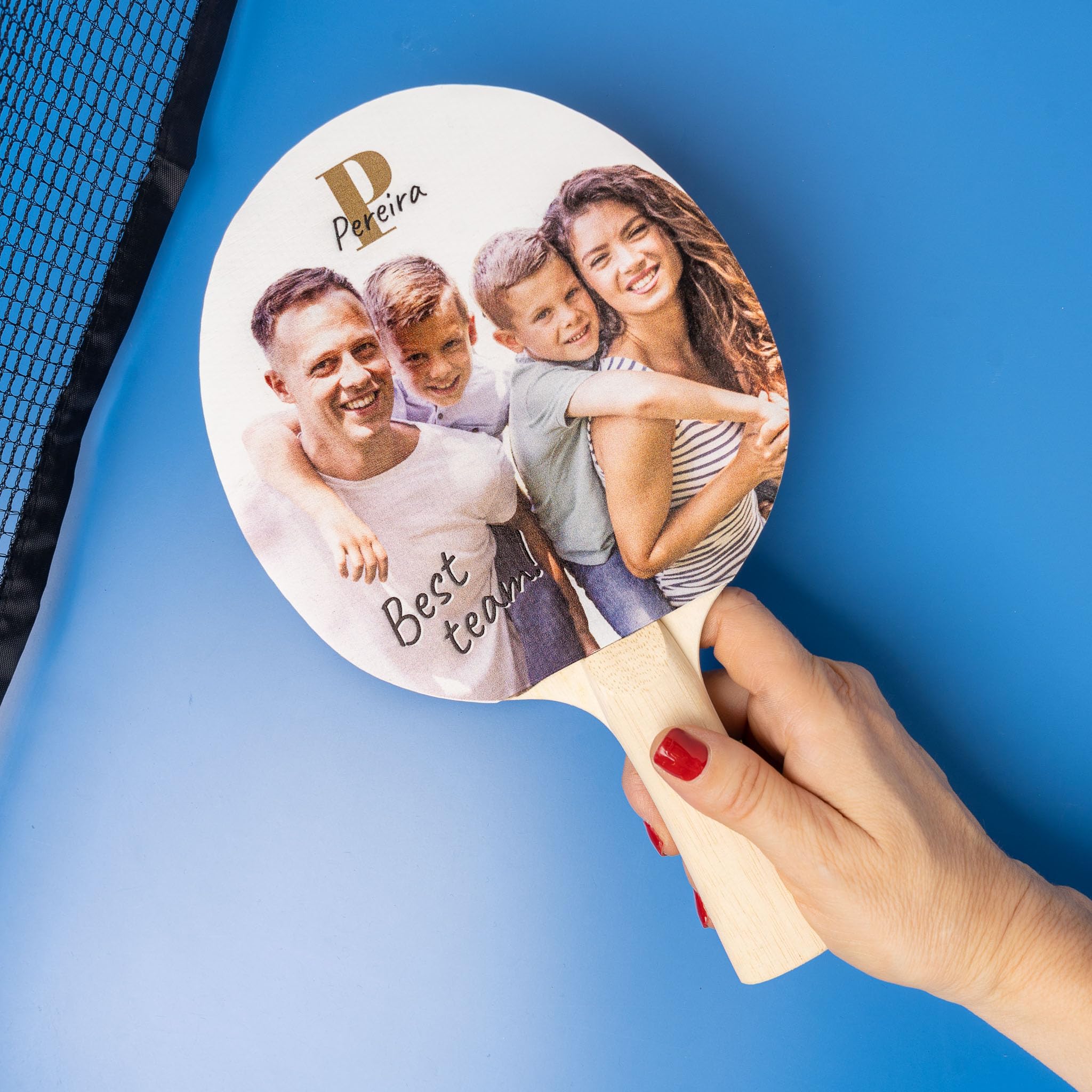 Wanapix | Raquettes de Ping-Pong Personnalisées | Raquettes de Tennis de Table avec Photos et Nom | Personnalisées sur 1 Face par Impression Directe sur Le Caoutchouc | Cadeau Amateurs Ping Pong