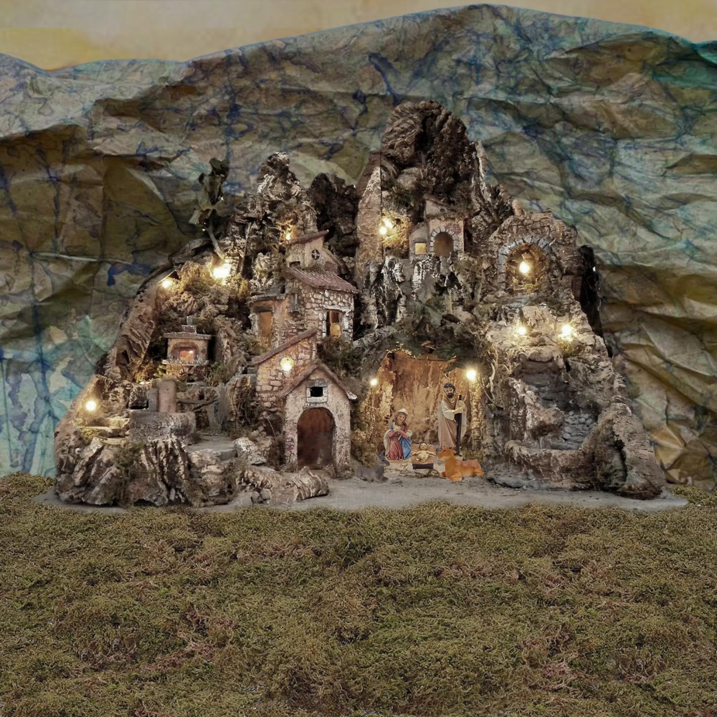 Statuine Presepe In Resina 11 Cm - Set 5 Pezzi Con Maria, Giuseppe, Gesù, Bue E Asinello - Foto 6