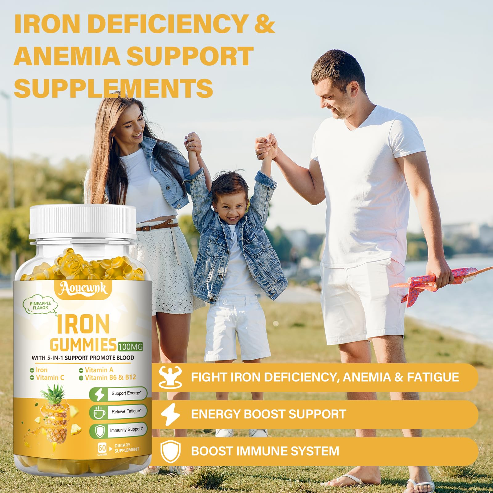 1 Pack 100MG Iron Supplement Gummies for Women & Men — Amazon image 4