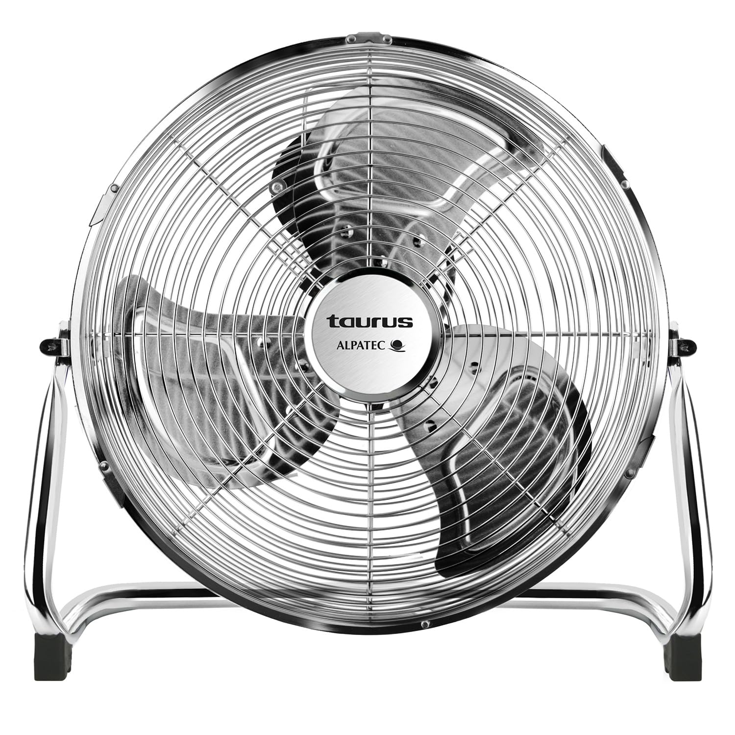 Taurus Sirocco 18 - Ventilateur de sol 120W, 3 vitesses, silencieux, 3 hélices métalliques / 45 cm de diamètre, inclinaison réglable, grille amovible, base antidérapante