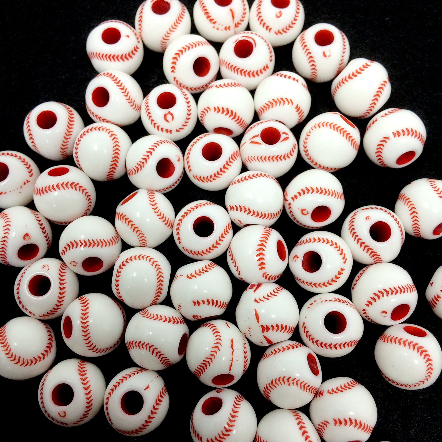 Amazon.co.jp: スポーツ ボール ビーズ 12mm オリジナル ハンドメイド