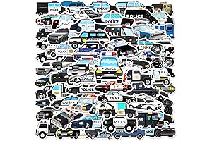 50 Police Car, Sports Car and Racing Stickers: The Ultimate Sticker Extravaganza!