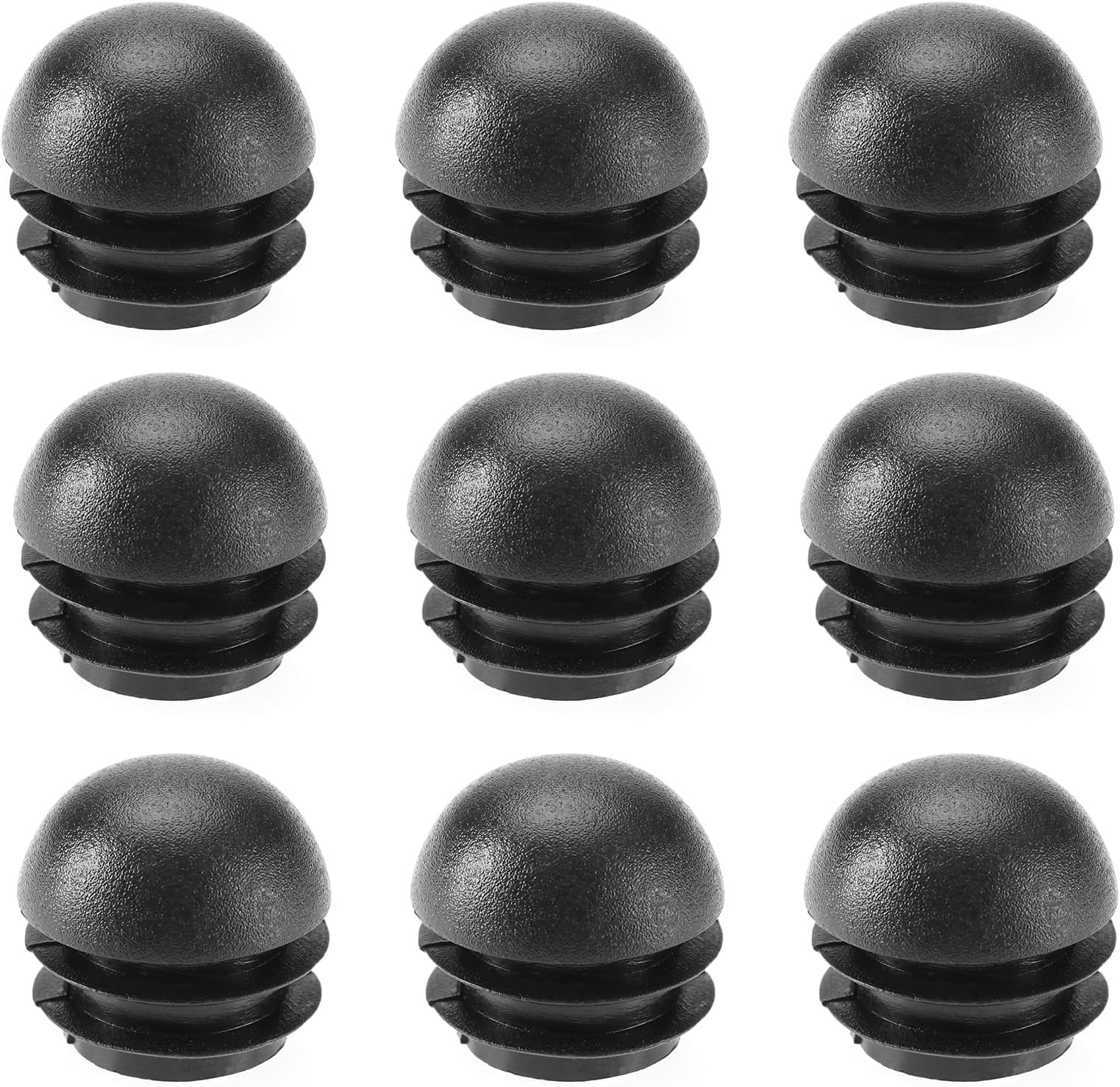 25mm Plastic Round Tube Insert Black Blanking End Cap Caps Tube Pipe ...