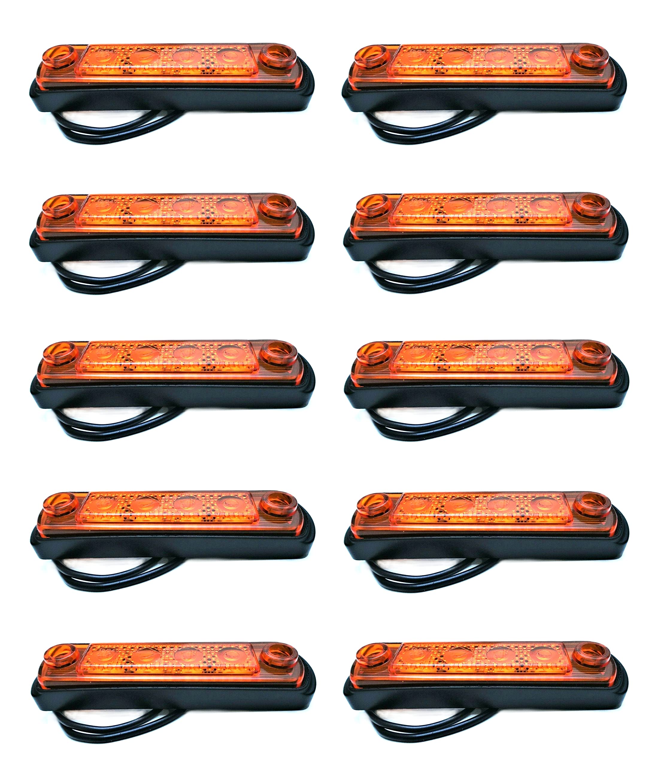 10 Bombillas Posicion LED de Contorno E9, Piloto Lateral para Coche, Camión, Remolque