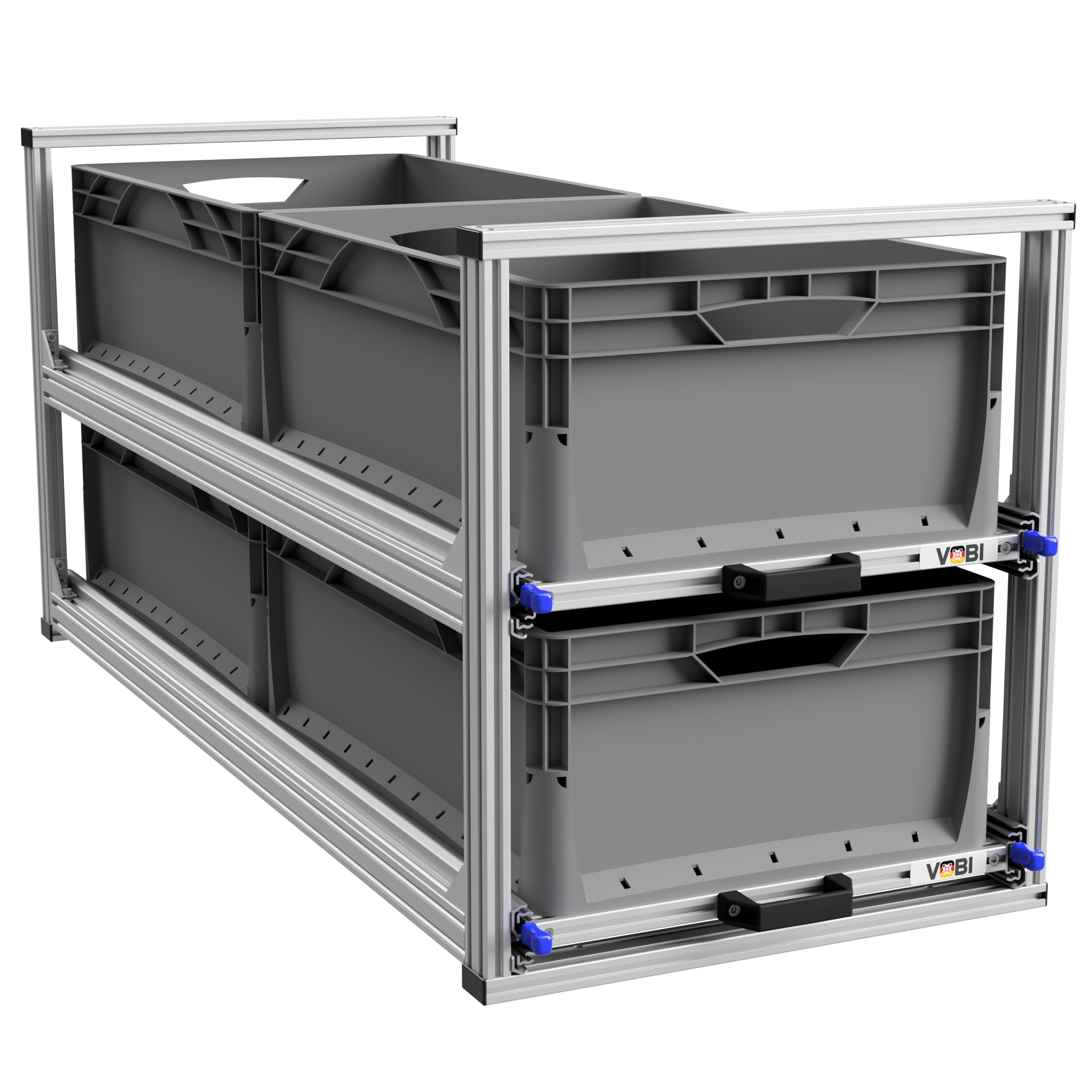 VOBI Kastenwagen Heckauszug 900/1200 mm (900x400 mm, mit 2 Auszügen)