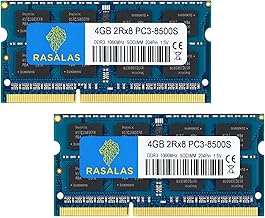 Rasalas 8 GB 2 x 4 GB DDR3 SODIMM RAM Memory Modules for Laptops, 1066 MHz, PC3-8500, 2Rx8, 1066, PC3-8500S, 1.5 V, CL7