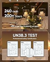 Vista 6 de Homemory 24 velas parpadeantes sin llama que funcionan con pilas, más de 200 horas de luces LED eléctricas falsas para decoración votiva, de mesa