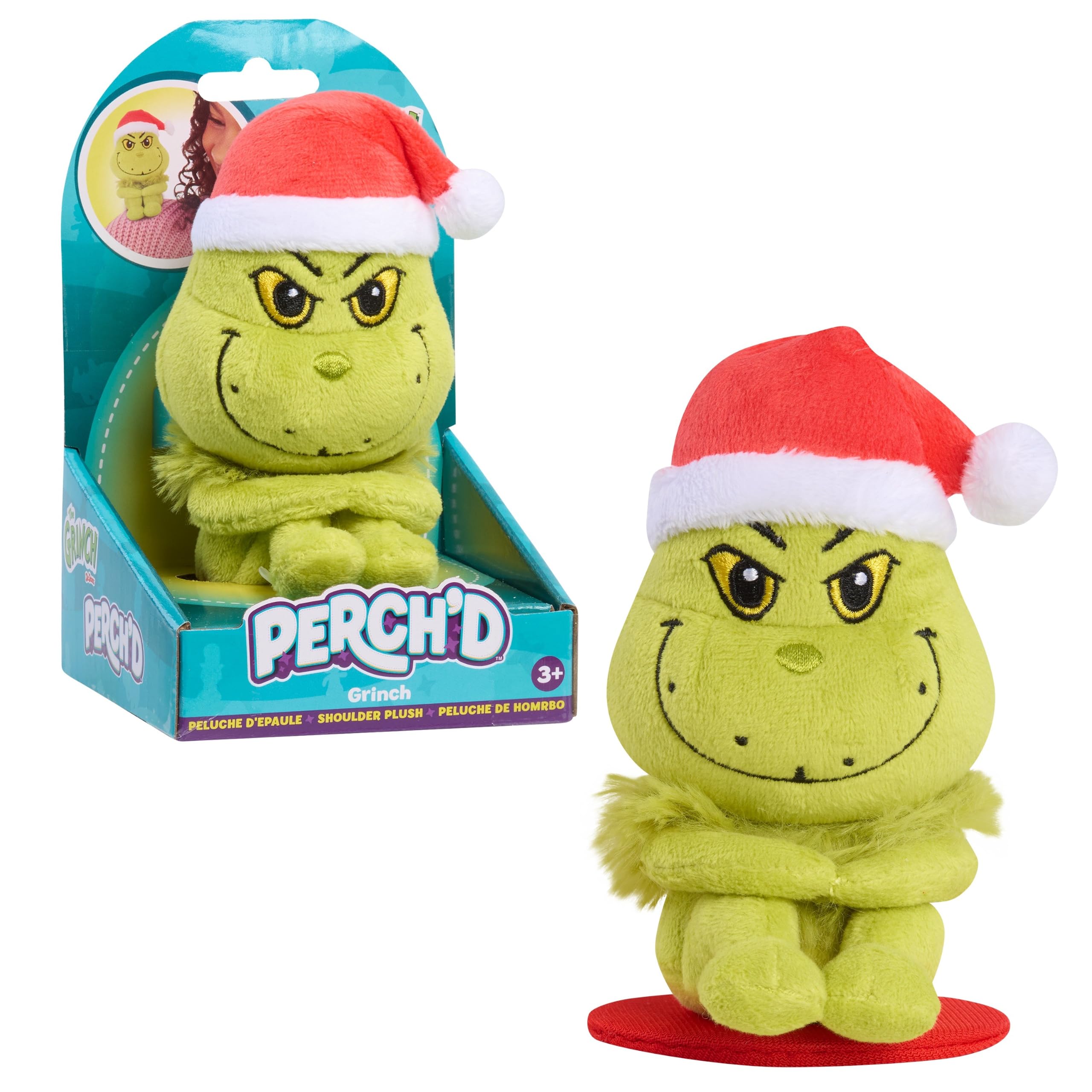 Dr. Seuss Grinch Perch'd Spalla Peluche - Grinch