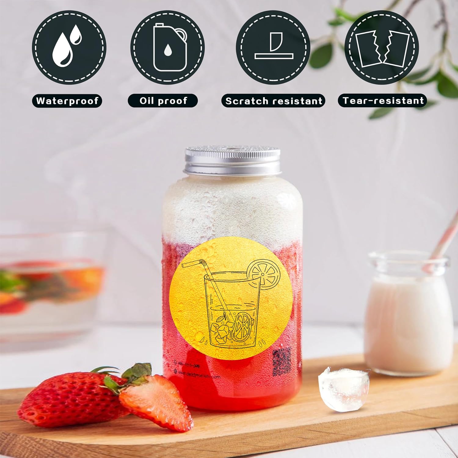 PARLAIM Round Thermal Labels 3 Inch Gold, 500PCS Circle Direct Thermal Printer Sticker for Home Business Bottle DIY Design, QR Code, Name Tag, Moving Box Address Label - Image 3