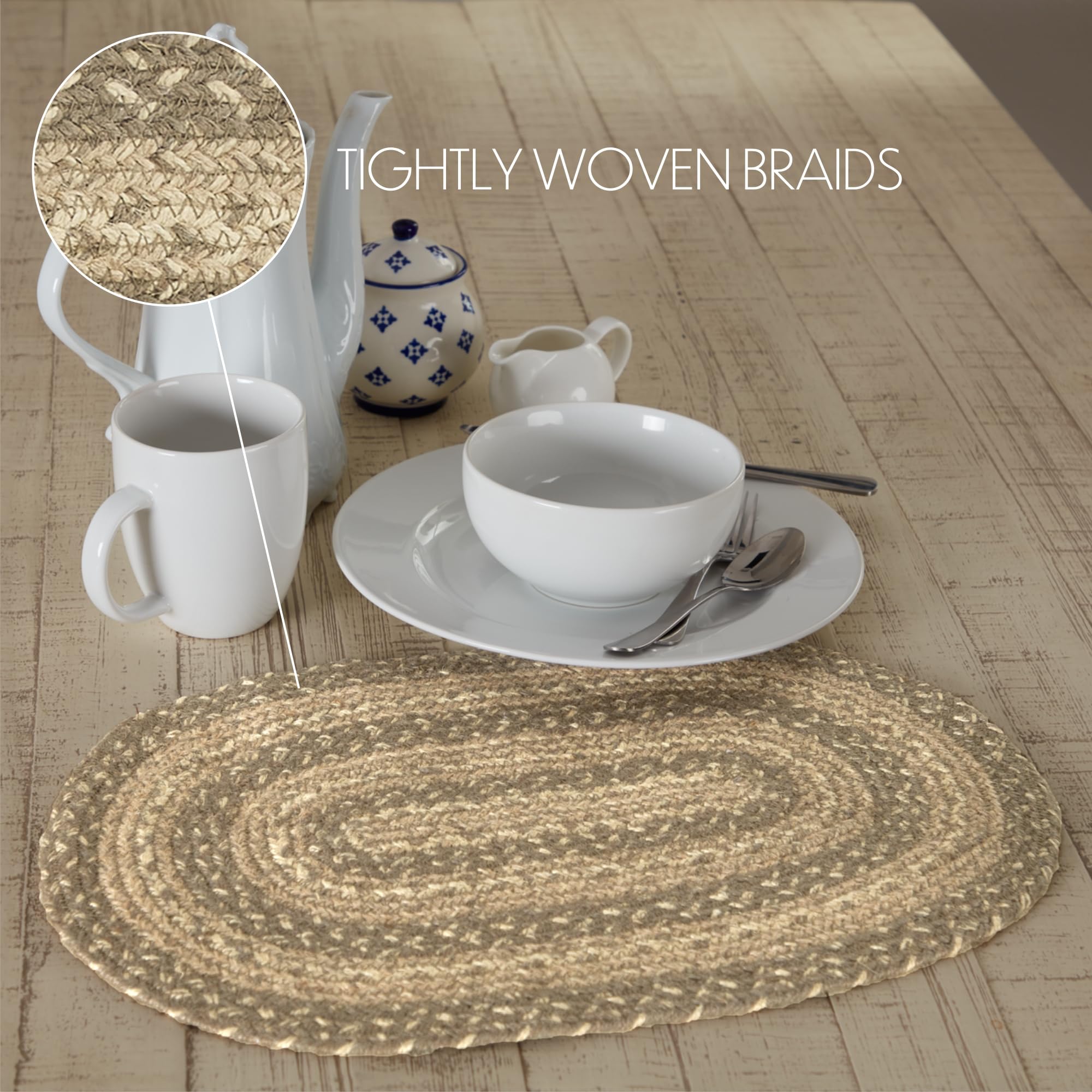 VHC Brands Table Runner Heritage Farms Jute Primitive 13x48 VHC Brands Table Runner Heritage Farms Jute Primitive 13x48