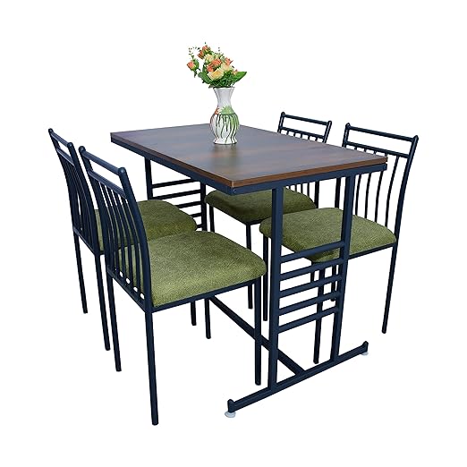ANISHWAR Engendered Wood Top Dining Table with 4 Cushioned Chairs 4