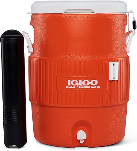 Igloo despachador de bebidas de 10 galones para asiento con espiga y despachador de vasos