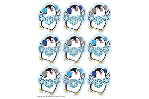 Eureka Winter Penguins Extra Large Stickers for Kids and Teachers