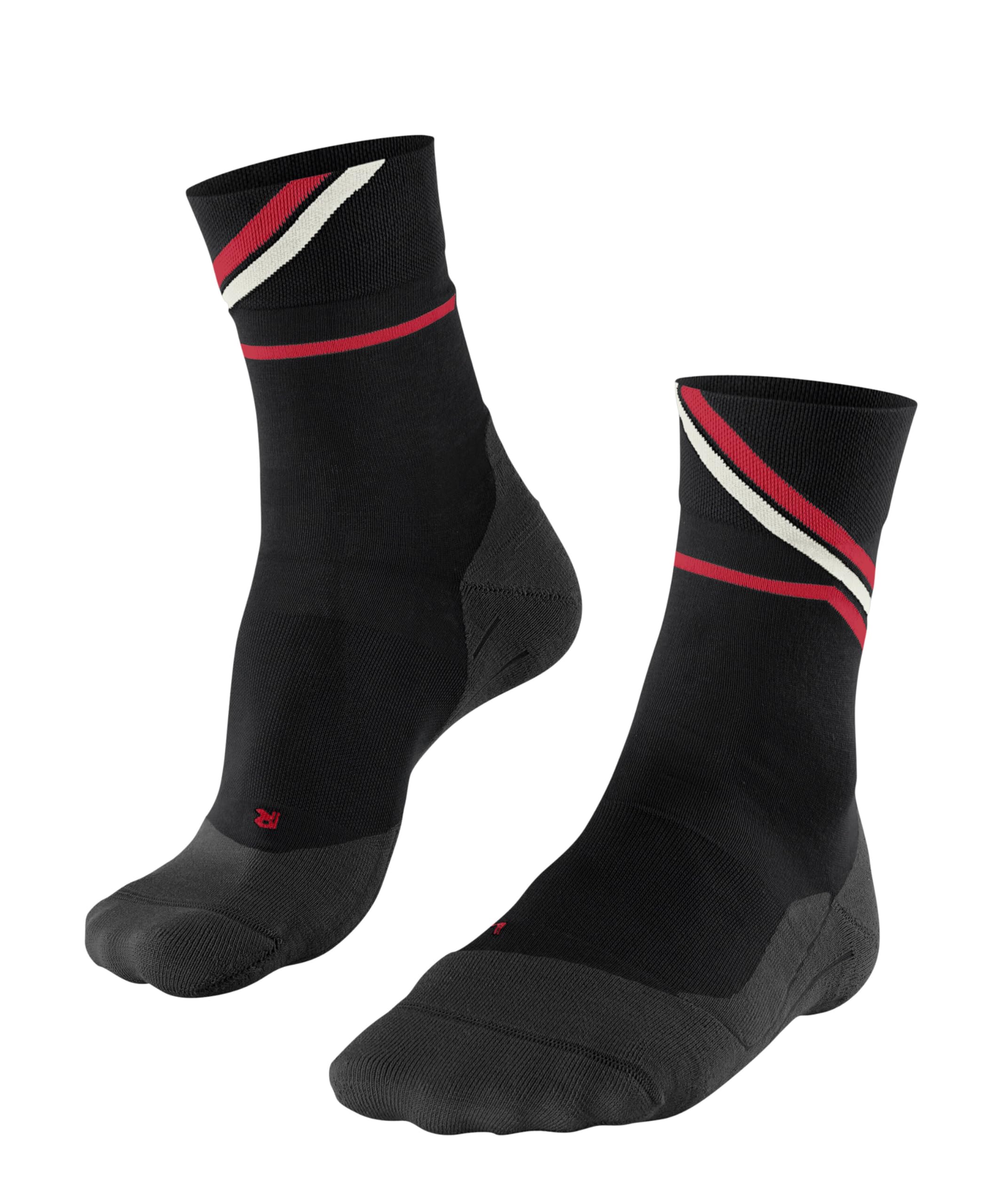 FALKE Men's RU4 Endurance M So Cotton Functional Yarn Anti-Blister 1 Pair Running Socks, Black 3008 Iconic, 9.5-10.5