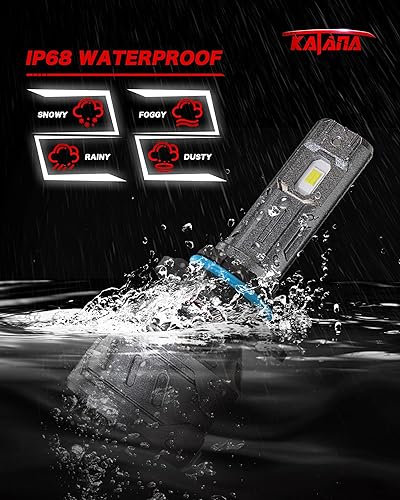 Miniatura 13 de KATANA Bombillas 9005, bombilla HB3, 400% de brillo, 6500 K, color blanco, enchufar y usar, bombillas antiniebla de tamaño mini de 2