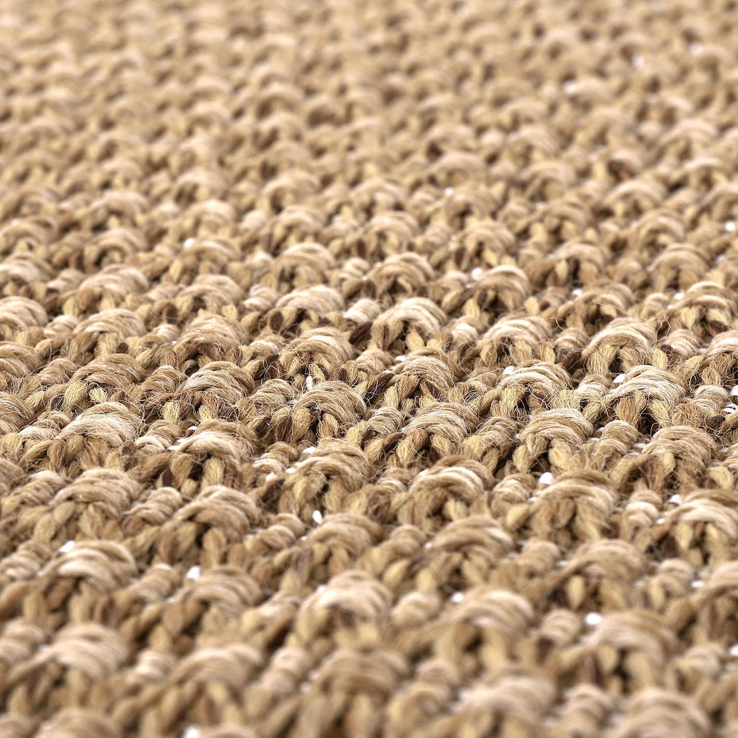 Luul Home Easy Jute Rugs 2x7 Natural Color Living Room Indoor Outdoor Runner Rug for Farmhouse Patio and Kitchen Rug High Traffic Washable Easy to Clean Solid Boho Woven Design Outside Carpet (2 x 7)
