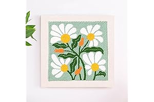 Embroidery Punch Needle Kit for Beginners, Complete Punch Art Textile Craft Set...