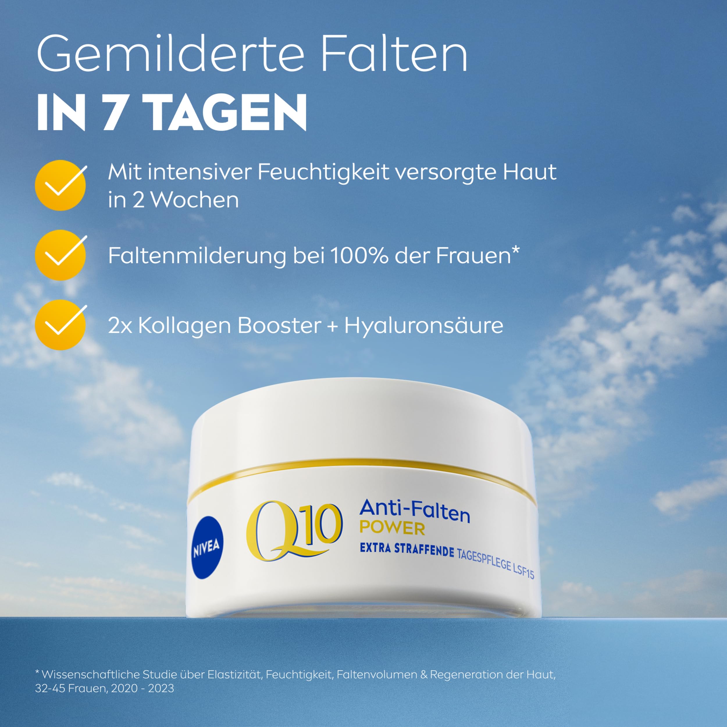 NIVEA Q10 Anti-Falten Power Gesichtspflege Set, Geschenkset mit LSF 15 Tagescreme (50 ml) und Nachtcreme (50 ml), Pflegeset mit Anti-Aging-Effekt