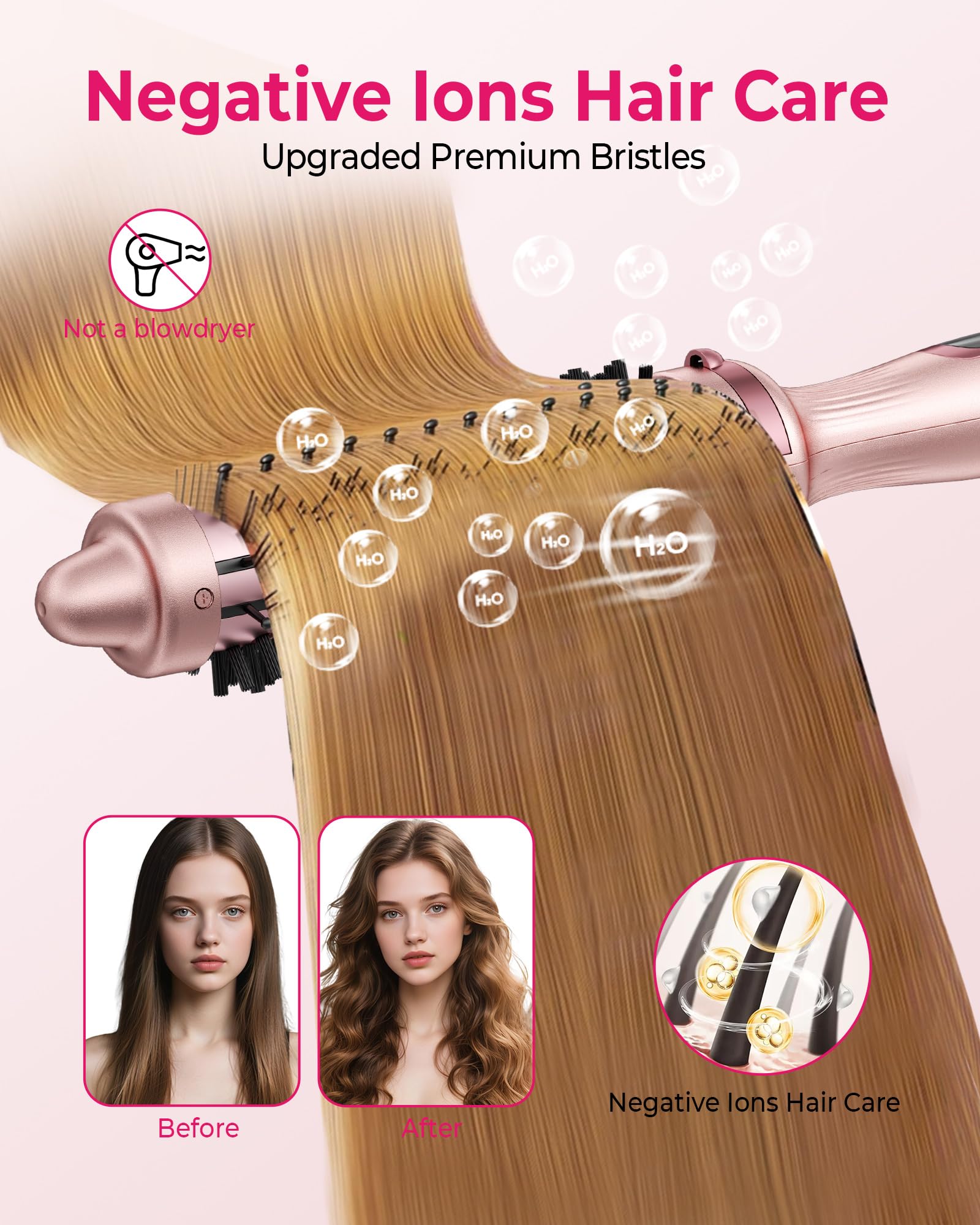 UKLISS Szczotka termiczna 32 mm Thermal Brush szczotka do włosów [160-200℃]