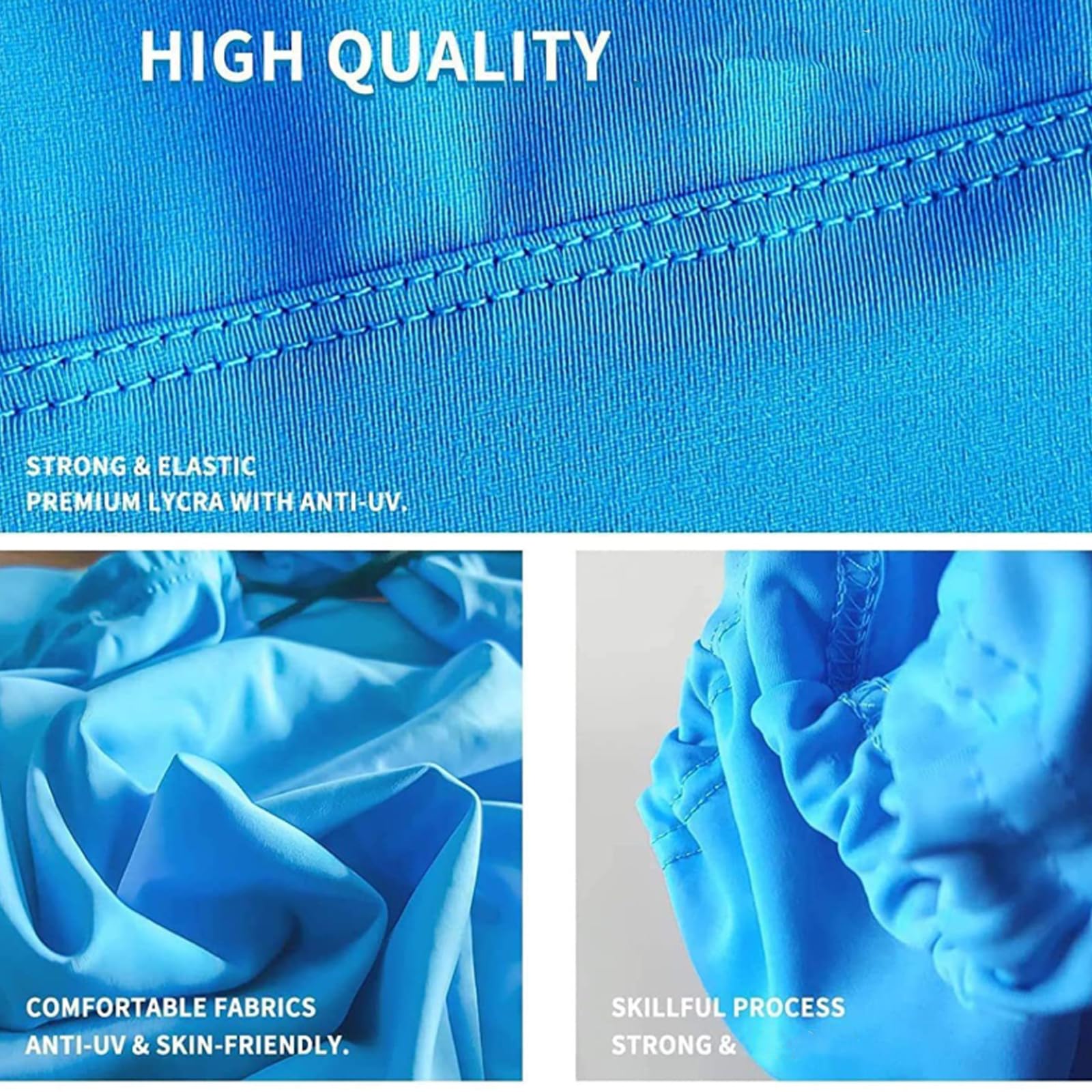 Set tenda parasole per uso in spiaggia, 300 x 300 x 200 cm, colore: blu
