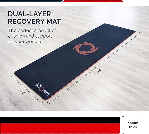 Miniatura 5 de Tapete de yoga de espuma de alta densidad con soporte de cojín de alta calidad para entrenamiento, ejercicio, pilates, antideslizante, doble cara,