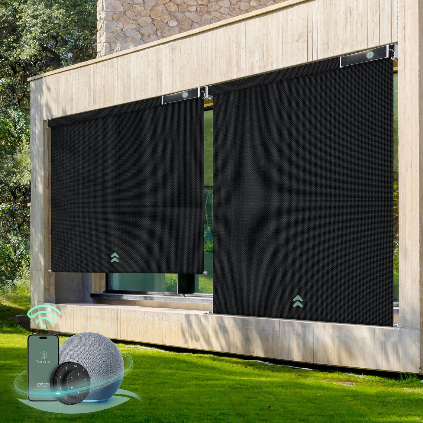 Yoolax 電動調光ロールスクリーン ブラウン系（幅170×丈170cm） Yoolax 電動調光ロールスクリーン ブラウン系（幅170×丈170cm） Amazon