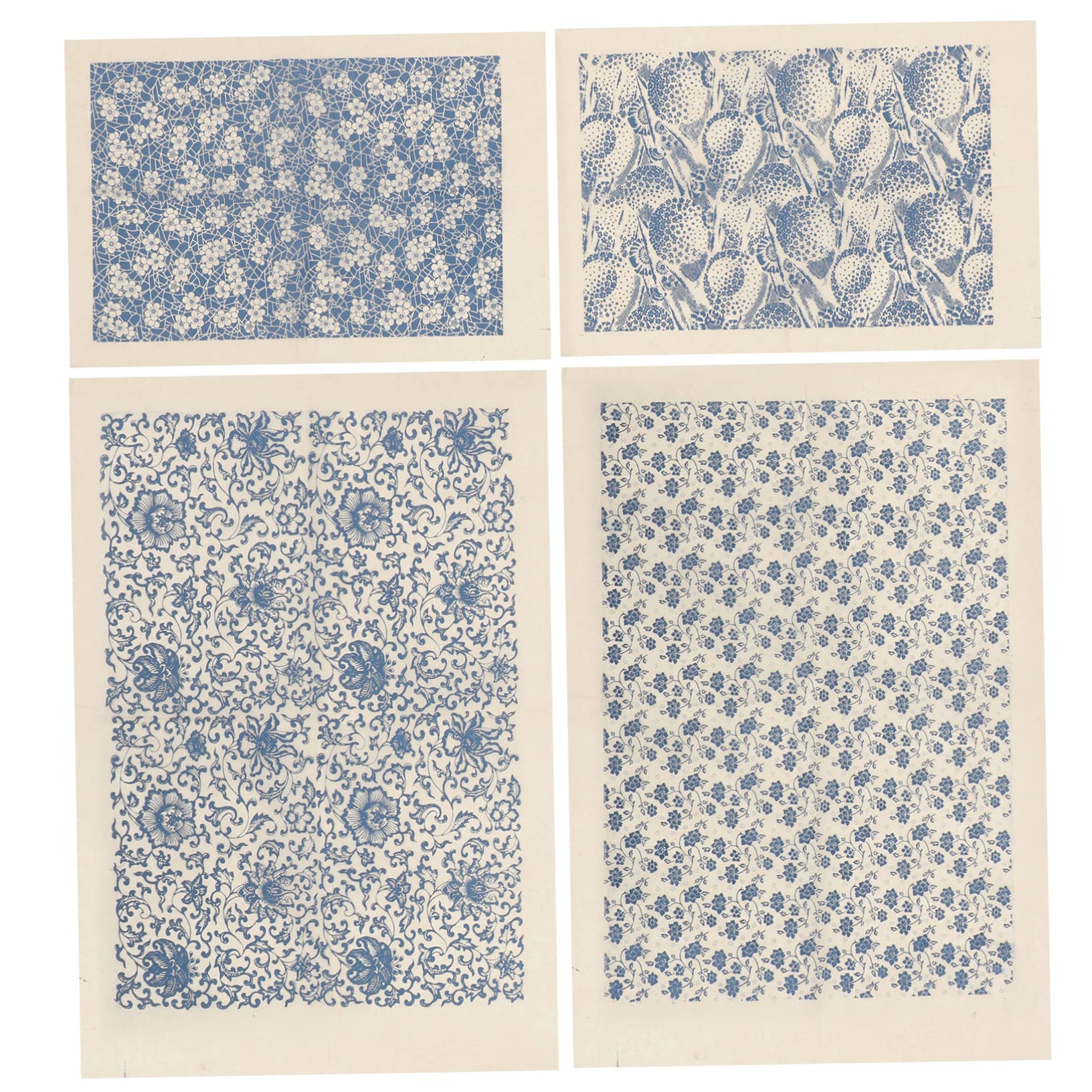 VILLCASE 20feuilles Papier De Transfert Décoratif Papier Décalcomanie Haute Température pour Bricolage sous-glaçure Découpe Facile Et Personnalisable